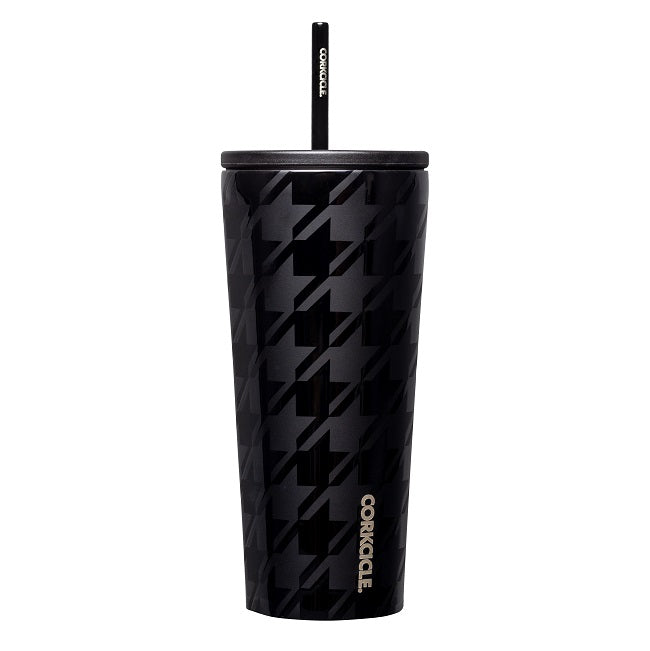 24oz Cold Cup - Onyx Houndstooth